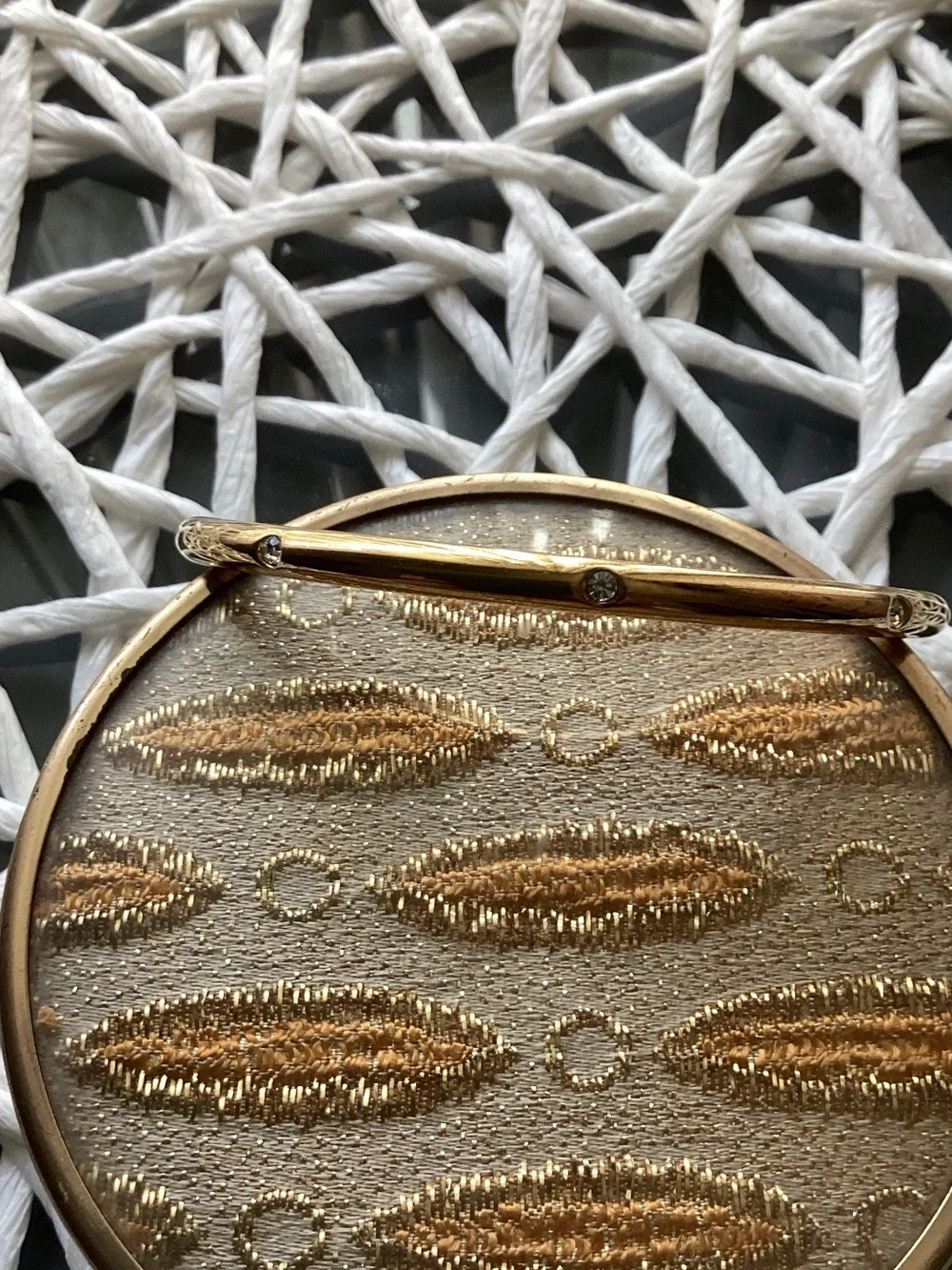 Beautiful Gold Plated Swavorski Crystal Bangle by Camron&Kross JBK signed!